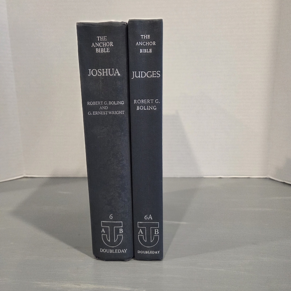 LOT OF 2 The Anchor Bible Joshua Judges First Editions  Vtg Doubleday
